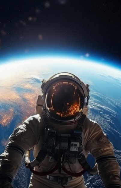 Astronaut and Earth